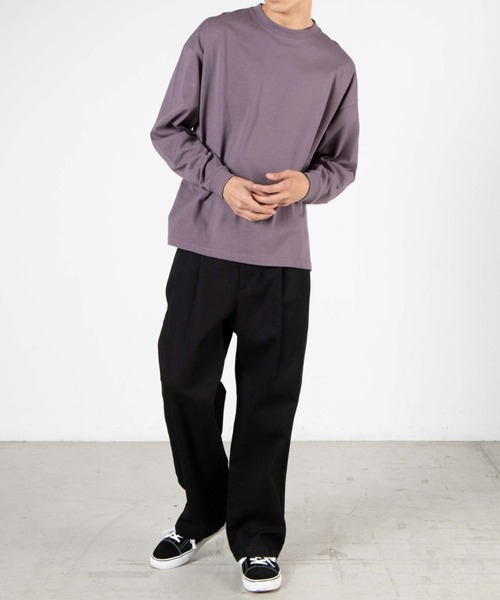 WEGO(ウィゴー)の「WEGO/ヘビーウエイトビッグシルエットロングTシャツ(Tシャツ/カットソー・メンズ・ホワイト/パープル/カーキ/スミクロ/ブルー系その他/オートミール/ホワイト系その他5・SMALL/MEDIUM/LARGE)」の10枚目の写真