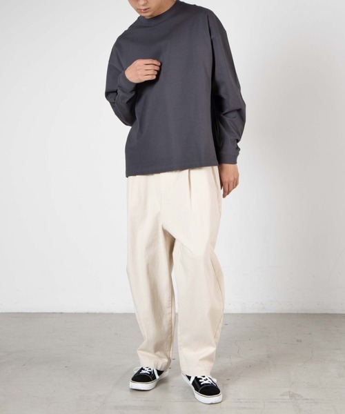 WEGO(ウィゴー)の「WEGO/ヘビーウエイトビッグシルエットロングTシャツ(Tシャツ/カットソー・メンズ・ホワイト/パープル/カーキ/スミクロ/ブルー系その他/オートミール/ホワイト系その他5・SMALL/MEDIUM/LARGE)」の22枚目の写真