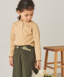 ＆yam | 【&yam】2way配色メローネックランダムリブカットソー(Tシャツ/カットソー)