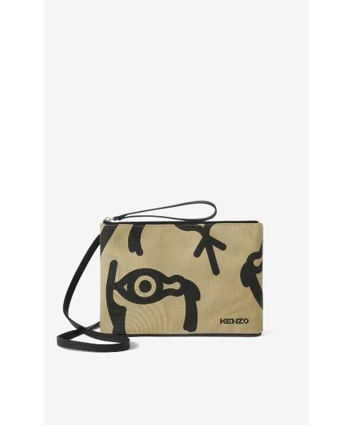 KENZO(ケンゾー)の「KENZO Ark K-Tiger ストラップ付クラッチ(クラッチバッグ・レディース・ベージュ系その他2/ブラウン系その他・ONE SIZE/TU)」の1枚目の写真