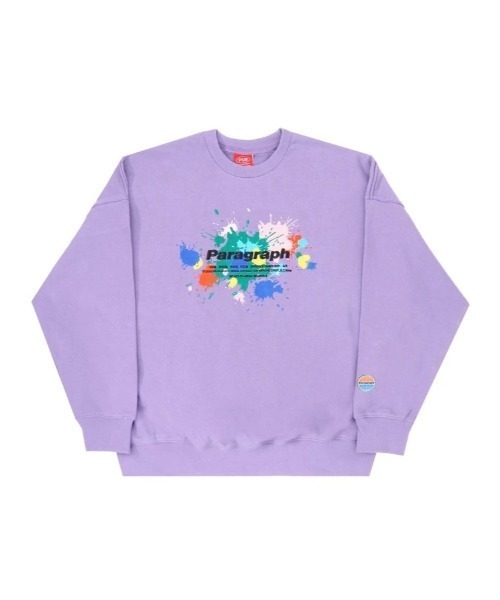 Paragraph（パラグラフ）の「A'GEM/9 × .kom『paragraph/パラグラフ』PAINT EMBROIDERY MTM/ペイント 立体ロゴ スウェットシャツトレーナー（スウェット・メンズ・パープル/ネイビー/グリーン/ライトグレー/チャコールグレー・FREE）」の5枚目の写真