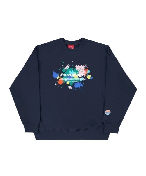 Paragraph（パラグラフ）の「A'GEM/9 × .kom『paragraph/パラグラフ』PAINT EMBROIDERY MTM/ペイント 立体ロゴ スウェットシャツトレーナー（スウェット・メンズ・パープル/ネイビー/グリーン/ライトグレー/チャコールグレー・FREE）」の10枚目の写真