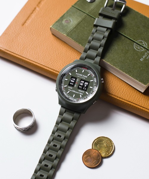 FUTURE FUNK（フーチャーファンク）の「【FUTUREFUNK】インナーリングモデル　FF105（アナログ腕時計・メンズ・ブラック/ライトグレー/オリーブ/ホワイト・FREE）」の4枚目の写真
