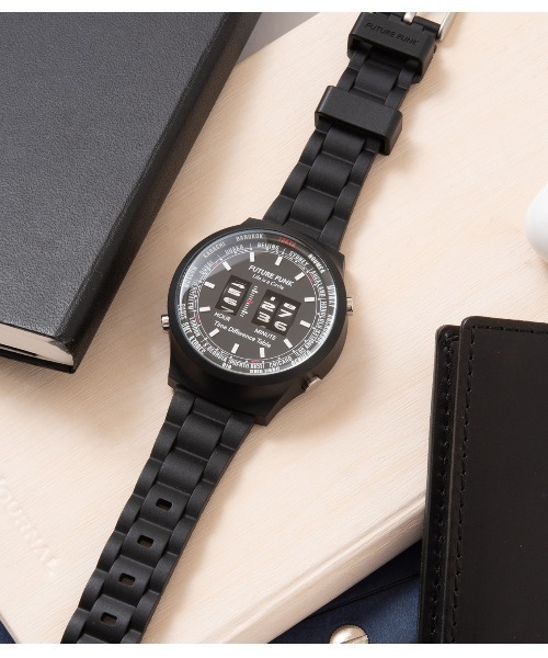 FUTURE FUNK（フーチャーファンク）の「【FUTUREFUNK】インナーリングモデル　FF105（アナログ腕時計・メンズ・ブラック/ライトグレー/オリーブ/ホワイト・FREE）」の3枚目の写真