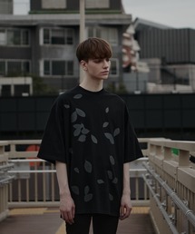 LAD MUSICIAN | 【LAD MUSICIAN×Lui's/ラッド ミュージシャン×ルイス】 リーフ柄スーパービッグシルエットTシャツ(Tシャツ/カットソー)