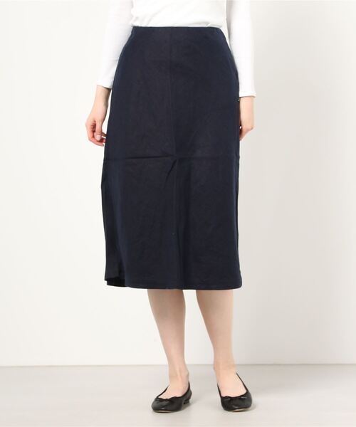 Banana Republic（バナナリパブリック）の「リネン バイアスカット ミディスカート（スカート・レディース・ネイビー/ライトグリーン/ナチュラル・S/M/L/XS）」の4枚目の写真