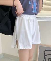 サイドジップスウェットショートパンツ