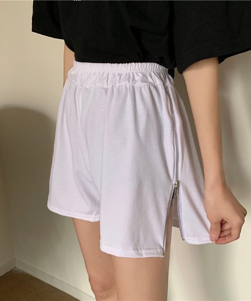 MANGROVE(マングローブ)の「サイドジップスウェットショートパンツ(スウェットパンツ・レディース・ホワイト/ブラック/グレー・FREE)」の5枚目の写真
