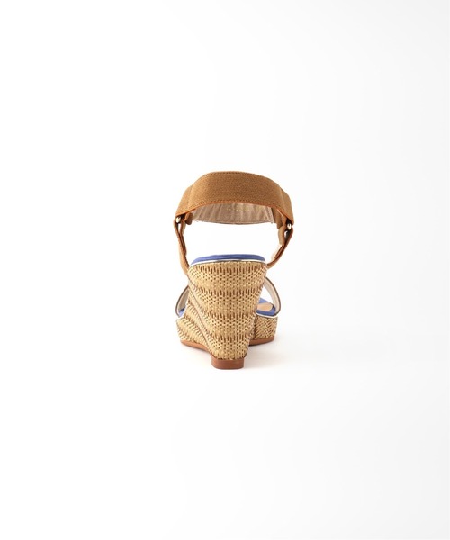 LE TALON(ルタロン)の「7.5cmスクエアメタルラインウエッジサンダル(サンダル・レディース・ブルー系その他/ベージュ/ブラック×ブラック・MEDIUM/SMALL/X-LARGE/LARGE)」の5枚目の写真