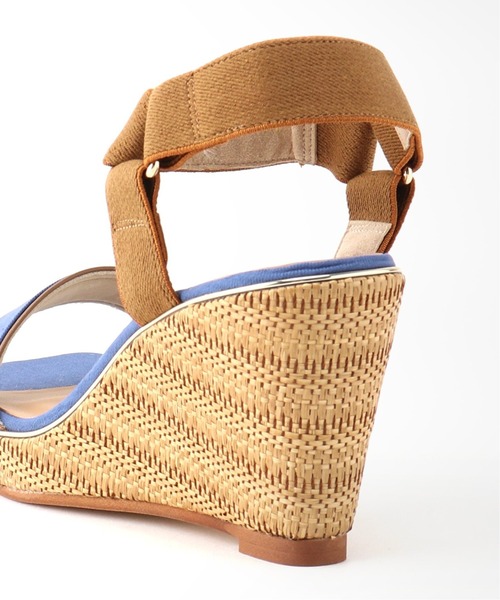 LE TALON(ルタロン)の「7.5cmスクエアメタルラインウエッジサンダル(サンダル・レディース・ブルー系その他/ベージュ/ブラック×ブラック・MEDIUM/SMALL/X-LARGE/LARGE)」の10枚目の写真