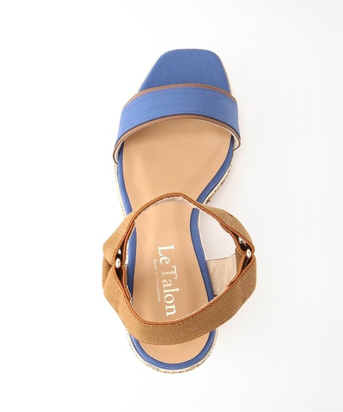 LE TALON(ルタロン)の「7.5cmスクエアメタルラインウエッジサンダル(サンダル・レディース・ブルー系その他/ベージュ/ブラック×ブラック・MEDIUM/SMALL/X-LARGE/LARGE)」の14枚目の写真