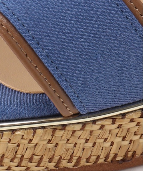 LE TALON(ルタロン)の「7.5cmスクエアメタルラインウエッジサンダル(サンダル・レディース・ブルー系その他/ベージュ/ブラック×ブラック・MEDIUM/SMALL/X-LARGE/LARGE)」の11枚目の写真