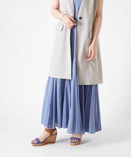 LE TALON(ルタロン)の「7.5cmスクエアメタルラインウエッジサンダル(サンダル・レディース・ブルー系その他/ベージュ/ブラック×ブラック・MEDIUM/SMALL/X-LARGE/LARGE)」の22枚目の写真