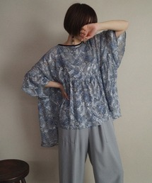 NICOLE CLUB | 【NICOLE CLUB】ギャザーフレアペイズリーブラウス(シャツ/ブラウス)