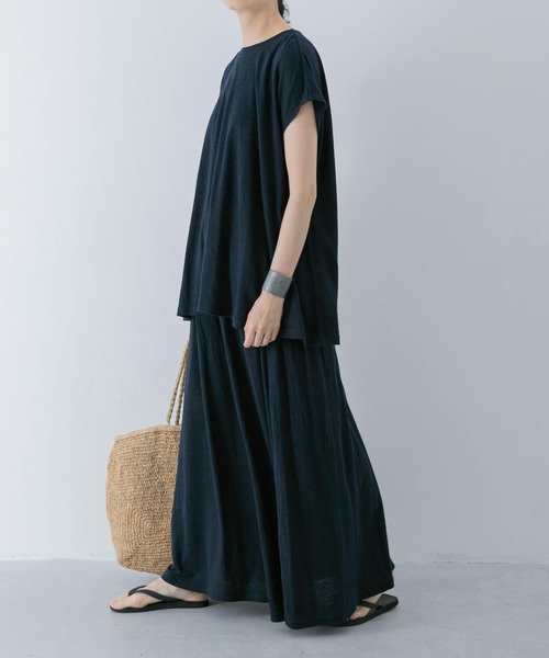 かぐれ(カグレ)の「リネンカットスカート(スカート・レディース・グレー系その他/ネイビー/ブラック・FREE)」の7枚目の写真