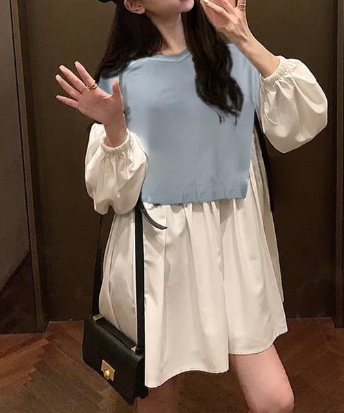 Amulet(アミュレット)の「セットワンピース(ワンピース・レディース・ブラック/ネイビー/モカ/ブラウン/グレー・M/XL/L)」の8枚目の写真