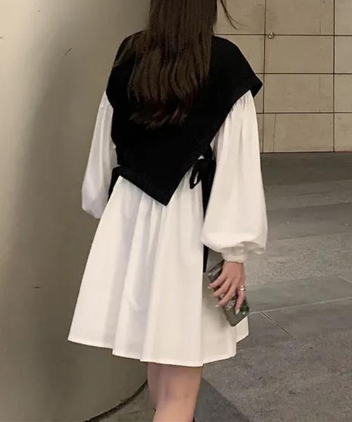 Amulet(アミュレット)の「セットワンピース(ワンピース・レディース・ブラック/ネイビー/モカ/ブラウン/グレー・M/XL/L)」の11枚目の写真
