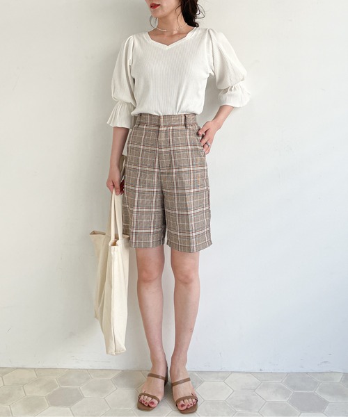 EPIMI E'PIMMY（エピミエピミー）の「2ｗayバルーンスリーブプルオーバー（Tシャツ/カットソー・レディース・オフホワイト/ブラック/ミント・MEDIUM）」の10枚目の写真