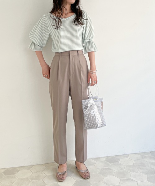 EPIMI E'PIMMY（エピミエピミー）の「2ｗayバルーンスリーブプルオーバー（Tシャツ/カットソー・レディース・オフホワイト/ブラック/ミント・MEDIUM）」の21枚目の写真