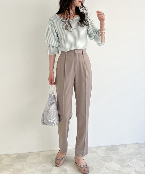 EPIMI E'PIMMY（エピミエピミー）の「2ｗayバルーンスリーブプルオーバー（Tシャツ/カットソー・レディース・オフホワイト/ブラック/ミント・MEDIUM）」の22枚目の写真