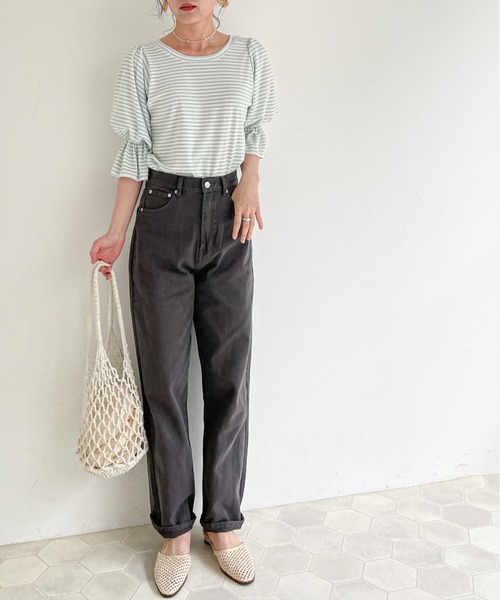 EPIMI E'PIMMY（エピミエピミー）の「2ｗayバルーンスリーブプルオーバー（Tシャツ/カットソー・レディース・オフホワイト/ブラック/ミント・MEDIUM）」の13枚目の写真