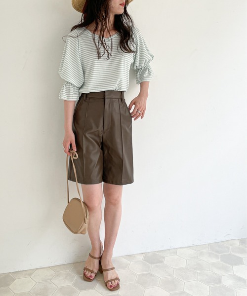 EPIMI E'PIMMY（エピミエピミー）の「2ｗayバルーンスリーブプルオーバー（Tシャツ/カットソー・レディース・オフホワイト/ブラック/ミント・MEDIUM）」の16枚目の写真