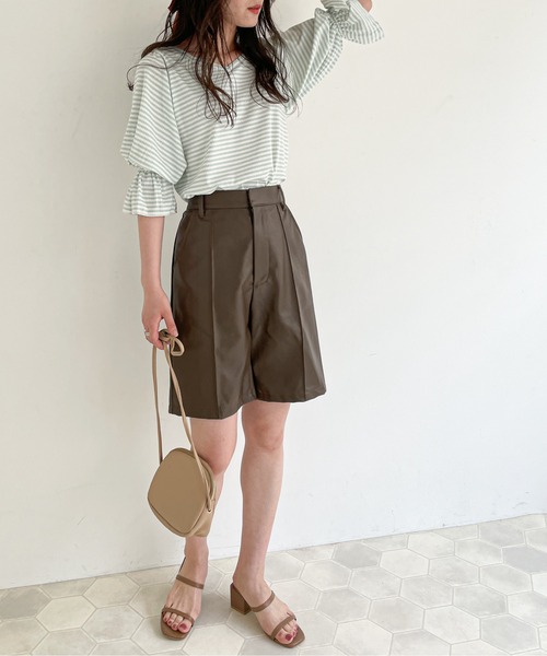 EPIMI E'PIMMY（エピミエピミー）の「2ｗayバルーンスリーブプルオーバー（Tシャツ/カットソー・レディース・オフホワイト/ブラック/ミント・MEDIUM）」の17枚目の写真