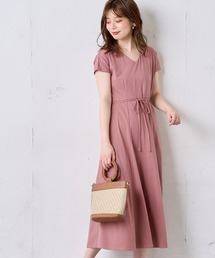 natural couture（ナチュラルクチュール）の「【MAYUKOさんコラボ】前後2WAY美シルエットカットワンピース（ワンピース・レディース・ピンク系）」