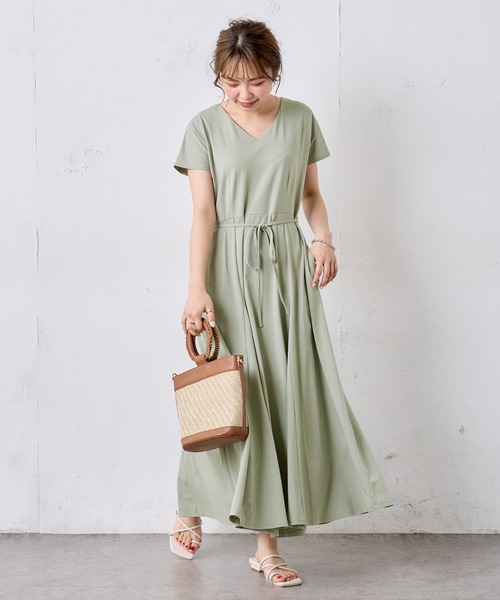 natural couture(ナチュラルクチュール)の「【MAYUKOさんコラボ】前後2WAY美シルエットカットワンピース(ワンピース・レディース・ブラック/ブラウン/ピンク/ミント/ラベンダー・FREE)」の7枚目の写真