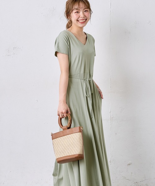 natural couture(ナチュラルクチュール)の「【MAYUKOさんコラボ】前後2WAY美シルエットカットワンピース(ワンピース・レディース・ブラック/ブラウン/ピンク/ミント/ラベンダー・FREE)」の11枚目の写真