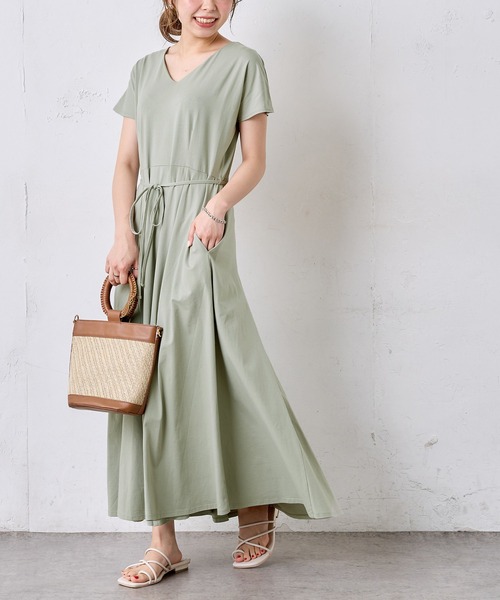 natural couture(ナチュラルクチュール)の「【MAYUKOさんコラボ】前後2WAY美シルエットカットワンピース(ワンピース・レディース・ブラック/ブラウン/ピンク/ミント/ラベンダー・FREE)」の15枚目の写真