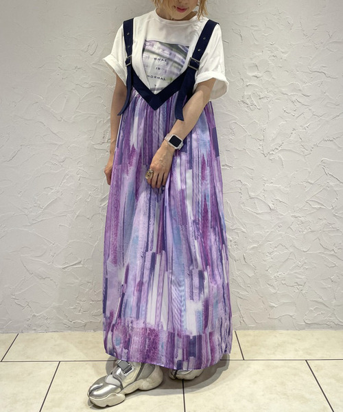 alcali（アルカリ）の「２WAYギャザーワンピース（ワンピース・レディース・ブルー/パープル・FREE）」の3枚目の写真