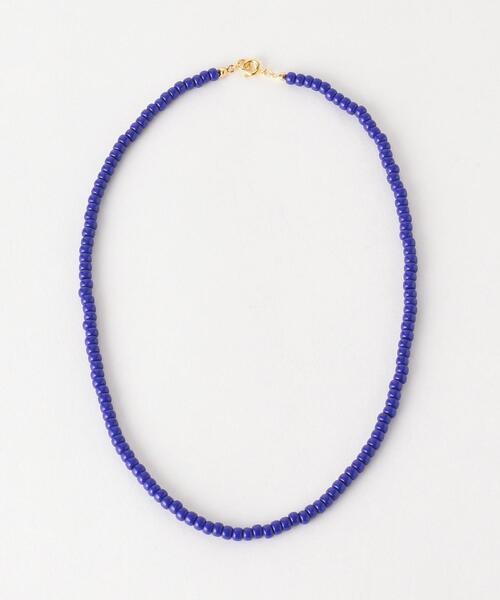 green label relaxing（グリーンレーベルリラクシング）の「FM 3WAY ビーズ ＆ チェーン [ネックレス]（ネックレス・レディース・オフホワイト/イエロー/コバルトブルー・FREE）」の4枚目の写真