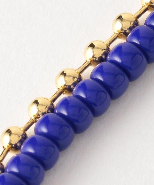 green label relaxing（グリーンレーベルリラクシング）の「FM 3WAY ビーズ ＆ チェーン [ネックレス]（ネックレス・レディース・オフホワイト/イエロー/コバルトブルー・FREE）」の6枚目の写真