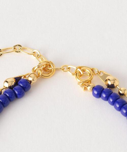 green label relaxing（グリーンレーベルリラクシング）の「FM 3WAY ビーズ ＆ チェーン [ネックレス]（ネックレス・レディース・オフホワイト/イエロー/コバルトブルー・FREE）」の7枚目の写真