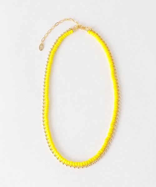 green label relaxing（グリーンレーベルリラクシング）の「FM 3WAY ビーズ ＆ チェーン [ネックレス]（ネックレス・レディース・オフホワイト/イエロー/コバルトブルー・FREE）」の9枚目の写真