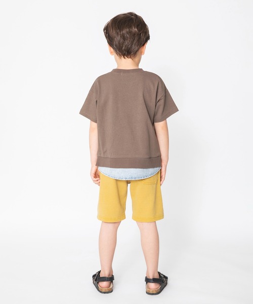 Disney（ディズニー）の「【Disney】デニム重ね着風半袖Tシャツ（Tシャツ/カットソー・キッズ・ブラウン/アイボリー・90cm/110cm/100cm/120cm/130cm）」の3枚目の写真