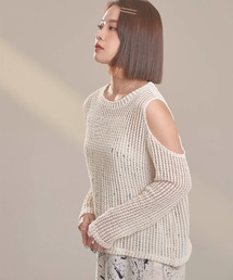 Mayree | 【Korea Select】@the_ketchap / アシンメトリーデザインシースルーニット(ニット/セーター)