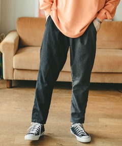 リバーシブルフランネルテーパードパンツ