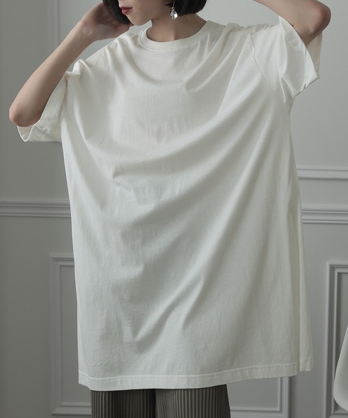 ElegChic(エレグシック)の「サイド スリット チュニックトップス(Tシャツ/カットソー・レディース・ホワイト/杢グレー/ライトベージュ/ブラック・4L/XL/M)」の19枚目の写真