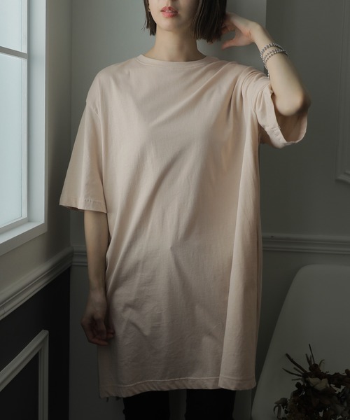 ElegChic(エレグシック)の「サイド スリット チュニックトップス(Tシャツ/カットソー・レディース・ホワイト/杢グレー/ライトベージュ/ブラック・4L/XL/M)」の22枚目の写真