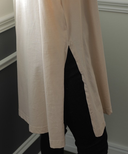 ElegChic(エレグシック)の「サイド スリット チュニックトップス(Tシャツ/カットソー・レディース・ホワイト/杢グレー/ライトベージュ/ブラック・4L/XL/M)」の20枚目の写真