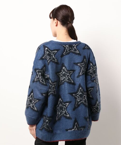 CUBE SUGAR（キューブシュガー）の「モヘアタッチ ジャガード ビッグジャケット（カーディガン/ボレロ・レディース・ベージュ/ネイビー/カーキ・M）」の4枚目の写真