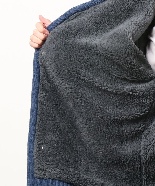 CUBE SUGAR（キューブシュガー）の「モヘアタッチ ジャガード ビッグジャケット（カーディガン/ボレロ・レディース・ベージュ/ネイビー/カーキ・M）」の5枚目の写真