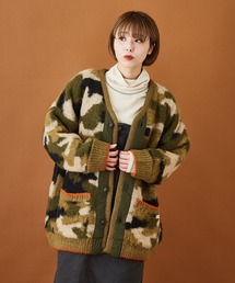 CUBE SUGAR | モヘアタッチ ジャガード ビッグジャケット(カーディガン/ボレロ)