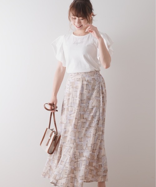 Lilipetit(リリプティ)の「【Lilipetit×Rina】LilipetitロゴフレアTシャツ(Tシャツ/カットソー・レディース・グレー/オフホワイト・M/L)」の18枚目の写真