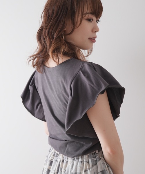Lilipetit(リリプティ)の「【Lilipetit×Rina】LilipetitロゴフレアTシャツ(Tシャツ/カットソー・レディース・グレー/オフホワイト・M/L)」の13枚目の写真