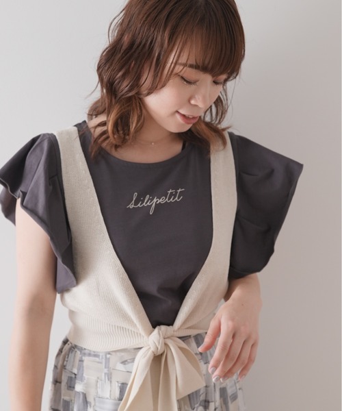 Lilipetit(リリプティ)の「【Lilipetit×Rina】LilipetitロゴフレアTシャツ(Tシャツ/カットソー・レディース・グレー/オフホワイト・M/L)」の19枚目の写真