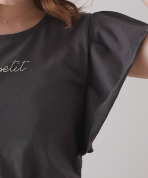 Lilipetit(リリプティ)の「【Lilipetit×Rina】LilipetitロゴフレアTシャツ(Tシャツ/カットソー・レディース・グレー/オフホワイト・M/L)」の11枚目の写真