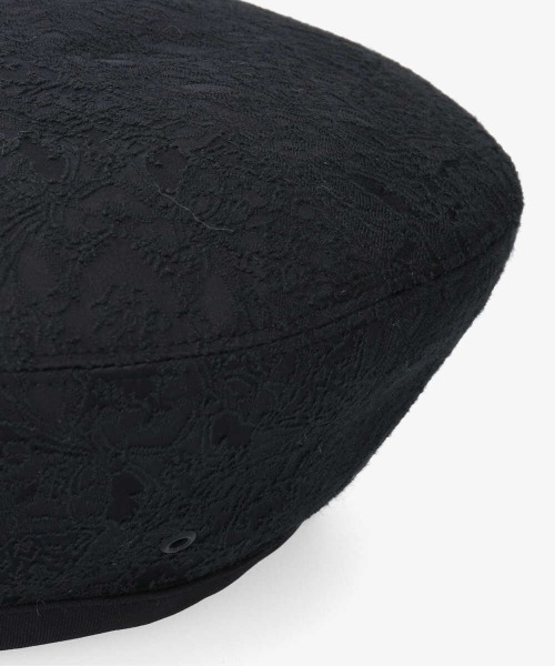 OVERRIDE（オーバーライド）の「OVERRIDE JACQUARD BERET（ハンチング/ベレー帽・レディース・ネイビー/パープル/ブラック・M/57.5cm）」の4枚目の写真